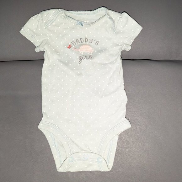 🐲3 FOR $9🦄 Carter's Short Sleeve Daddy's Girl Dad Turtle Onesie Bodysuit Top - Picture 1 of 3